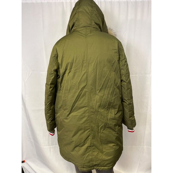 Tommy Hilfiger Women's Green Winter Puffer Coat Size L SKU 5671 - Picture 2 of 8